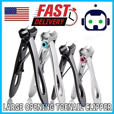 Extra Large Toe Nail Clippers For Thick Hard Nail Cutter Heavy Duty Stainless US • $5.49