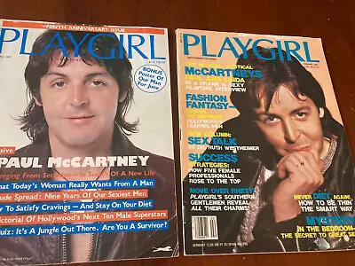 Vintage Playgirl Magazine Paul McCartney Lot Of 2 1982 & 1985 Good Condition  • $7.99