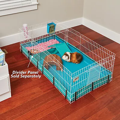 8 Sq Ft Habitat Guinea Pig Home Leak-Proof Bottom Indoor Small Animal Pets Cages • $62.99