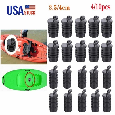 $6.57 • Buy 4/10 Rubber Scupper Stoppers Plugs Bungs For Kayak Canoe Marine Boat Drain Holes