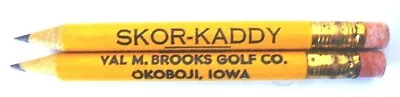 Golf Pencils 1950's Vintage Set Of 8 Original Skor-Kaddy Okoboji Iowa W Erasers • $75.52