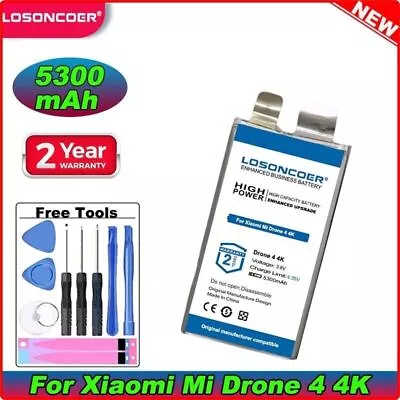 LOSONCOER 5300mAh For Xiaomi Mi Drone 4 4K Drone Flight Battery • $38.02