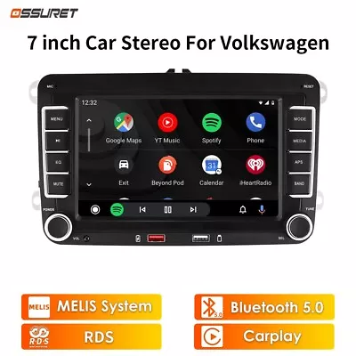 For VW Golf MK5 MK6 Jetta RCD330 Apple Carplay Bluetooth Car Stereo Radio GPS FM • $106.98