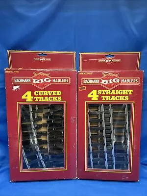 Bachmann 94501 94511 G Scale 4x Curved 4x Straight Steel Alloy Track W Boxes • $45