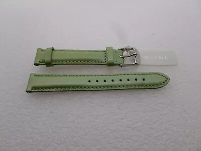 Genuine Michele 16 Mm Glossy Green Patent Watch Band Strap New • $24.77