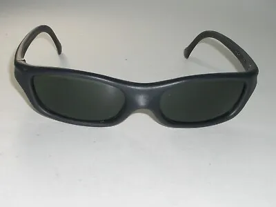 Vuarnet Pouilloux France 034 Matte Black Blueish Green Sport Wrap Sunglasses • $239.99