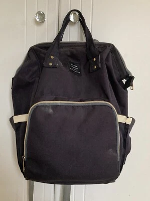£7 • Buy Black LAND Mummy & Baby Backpack Changing Bag