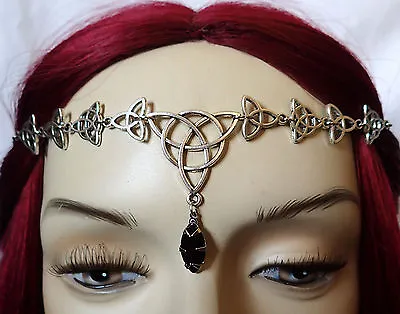 Celtic Medieval Trinity Circlet Crown Headpiece Headdress Silver Bridal Jewelry • $24.99