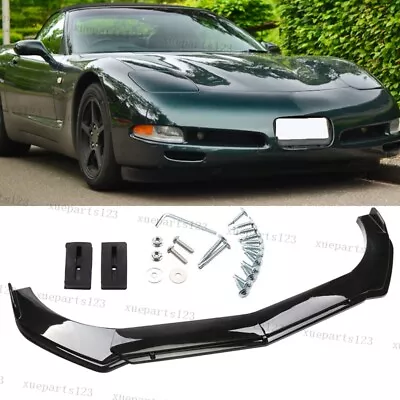 Gloss Black For Corvette C5 Front Bumper Lip Splitter Chin Spoiler Universal • $69.99