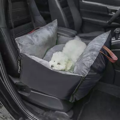 £44.64 • Buy Dog Cats Cars Seat Booster Seat Car Armrest Box Pet Carrier Bed Outdoor Gray
