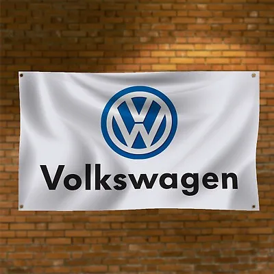 Volkswagen 3x5 Ft Banner VW Jetta Passat Golf GTI Car Man Cave Wall Decor Sign • $14.95