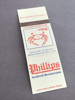 Matchbook Cover “Phillips Seafood Restaurants” Maryland • $7.95
