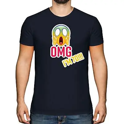 Funny 70th Seventieth Birthday Gift For Men T-shirt Mens Omg I'm 70 Old Man • £9.95