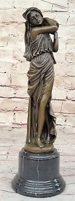 Milo's Bronze Sculpture Beautiful Woman Maiden With Water Jug Figure • $124.50