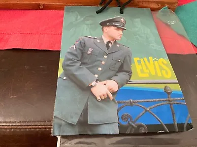 Elvis Presley In Army Uniform  10 X7  Gift Bag NOS- Unused • $12.99