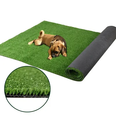 Artificial Grass Carpet Green Fake Synthetic Garden Landscape Lawn Mat Turf Pad • £9.88