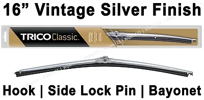 Classic Wiper Blade 16  Antique Vintage Silver Finish | 1968-1969 | Trico 33-162 • $15.96