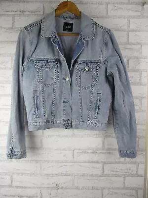 Sportsgirl Womens Denim Jacket Button Front 10 Long Sleeve • $34