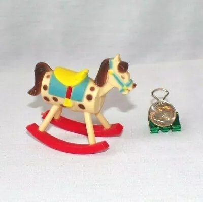 VTG Miniature Dollhouse Wilton Cake Topper Toy Rocking Horse Plastic Figurine HK • $17.99