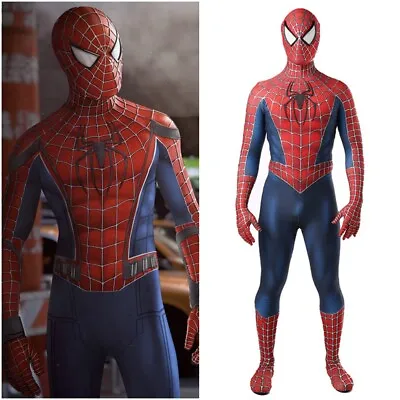 Spider Man Cosplay Costume Spider Man 2 Tobey Maguire Suit Version Handmade • $62.89