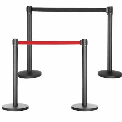 £52.95 • Buy Retractable Crowd Control Barriers Queue Barrier Belt Stanchion Safety Barriers 