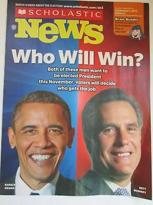 Barack Obama VS. Mitt Romney Scholastic News Sept. 3 2012 • $9.99