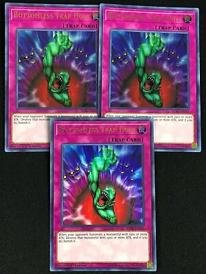 Yugioh Bottomless Traphole Blrr-en101 1st X3 Ultra Nm • $11.99