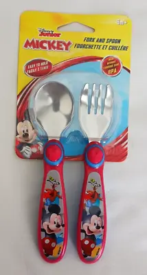 Disney Junior Mickey Mouse Fork & Spoon Set New • $5.99