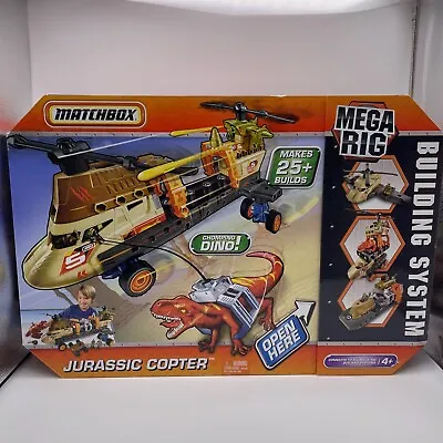 NEW Matchbox Jurassic Copter Play Set Mega Rig Building System Mattel 2010 • $49.99