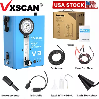 $139 • Buy VXSCAN V3 Smoke Leak Detector Vacuum Smoke Machine Fuel Leak Diagnostic Tester