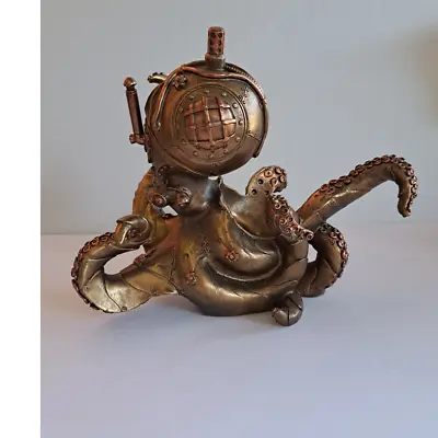 Wine Bottle Holder Steampunk Octopus Figurine Nautical Wine Decor Display  • $69.99