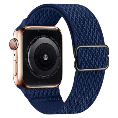 $15.19 • Buy For Apple Watch Series 7/6/5/4/3/2/1 Nylon Braided Strap Band Stretch Elastic AU