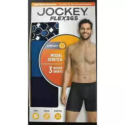 New In Box Sz L Jockey Flex365 Men's 3-Pack Boxer Briefs. • $22