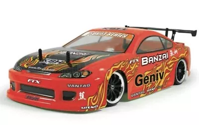 Ftx Banzai Painted RC Drift Body Shell With Wing FTX6596 Nissan S15 Style 1/10 • £17.50