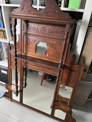 £28 • Buy Large Antique Mahogany Overmantle Mirror
