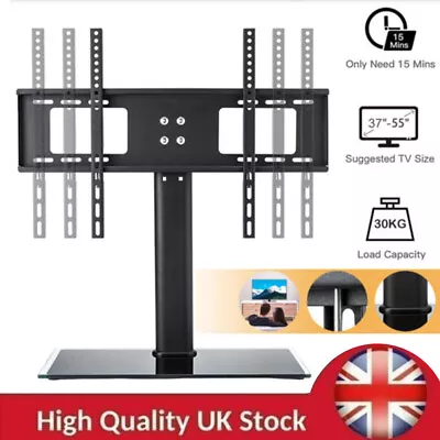 Universal Desk Table Top TV Stand Bracket LCD LED Plasma VESA Mount 37-55 Inch • £24.49