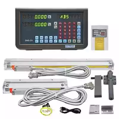 2 Axis LED Digital Readout  DRO Linear Glass Scale Dro CNC Lathe Mill MIlling • $445