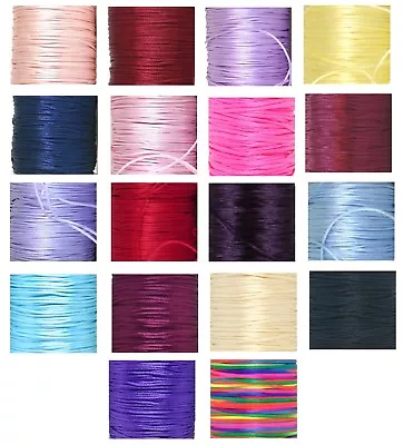 2mm Rattail-rats Tail-silky -cord-braiding-macrame-gift Wrap-knotting • £1.49