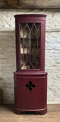 £230 • Buy Macintosh Design Deep Burgundy Corner Cabinet Lovingly Restored