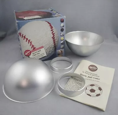 Wilton Sports Ball Cake Pan Set Baseball Soccer Volley Golf Tennis Cue Bowling • $8.99