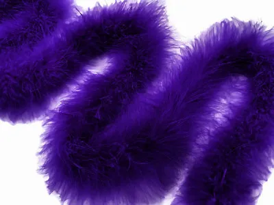 2 Yards- Eggplant Turkey Medium Weight Marabou Feather Boa 25 Gram Costume Craft • $11.33