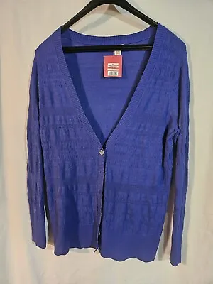 Mossimo Supply Co. Women's 100% Cotton Blue Button Up Cardigan Size XL • $11.95