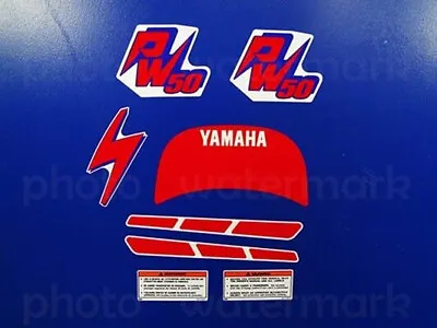 1990 Yamaha PW50 Decals 8pc 90' Vintage Adhesives Graphics Sticker Aufklebers MX • $59.82