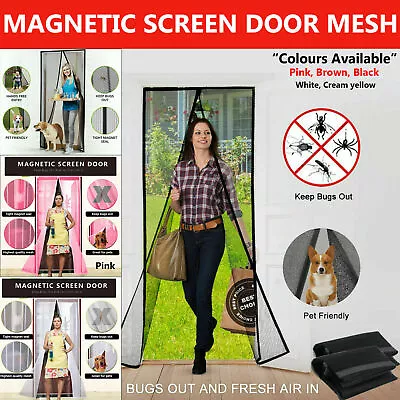 £5.69 • Buy Magnetic Insect Magic Door Net Screen Bug Mosquito Fly Insect Curtain Mesh Guard