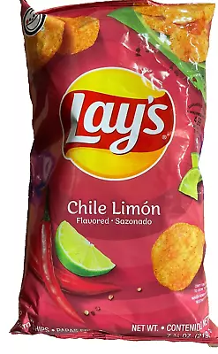 NEW LAYS CHILE LIMON FLAVORED POTATO CHIPS 7.75 OZ (219g) BAG BUY NOW FAST SHIP • £12.06