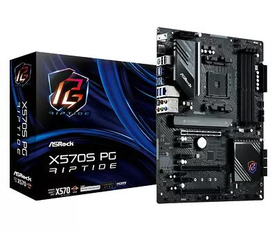 ASROCK X570S PG Riptide AM4 ATX Motherboard REFURB • $299