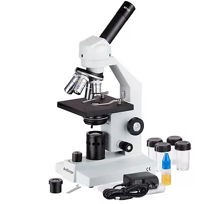 AmScope M500C-LED 40x-2500x Portable LED Compound Biological Microscope • $213.99