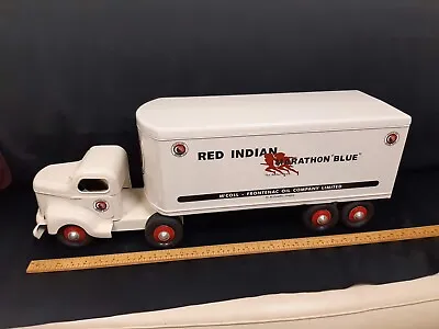 Early 1950s MINNITOY - Red Indian - Pressed Steel Transport Truck Toy RESTORED • $1010.50