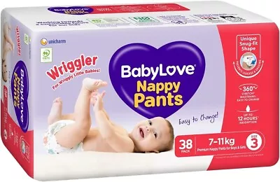 BabyLove Nappy Pants Size 3 (7-11kg) | 76 Pieces (2 X 38 Pack) • $46.99