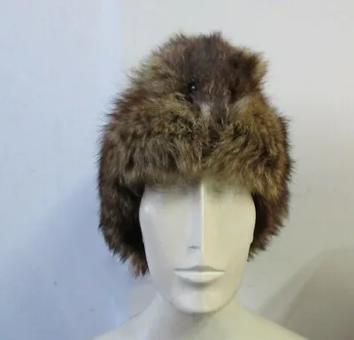 Men's Raccoon Fur Davy Crockett Frontier Hat Men MINT • $55